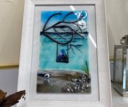 Framed art glass picture